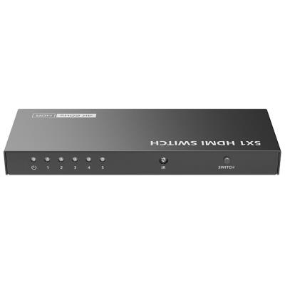 XtendLan HDMI prepínac, 5 vstupy / 1 výstup, do 4k@60Hz (2160p), dálkové ovládání (IR)