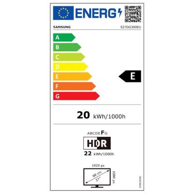 Samsung Odyssey G3 27" / G30D / FullHD 1920x1080 / 16:9 / VA / 1ms / 180Hz / Jack/HDMI/DP/PIVOT/VESA