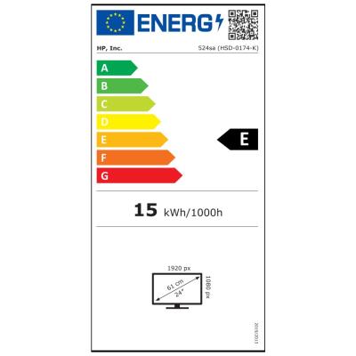 HP 524sa/ 23,8"/ 1920x1080/ IPS/ 5ms/ 300 cd/m2/ 1500:1/  VGA/ HDMI/ jack/ bílo-stříbrný