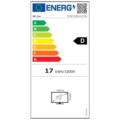 HP 527sf/ 27"/ 1920x1080/ IPS/ 5ms/ 300 cd/m2/ 1500:1/  VGA/ HDMI/ černo-stříbrný