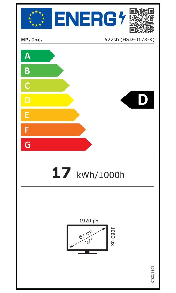 HP 527sh/ 27"/ 1920x1080/ IPS/ 5ms/ 300 cd/m2/ 1500:1/  VGA/ HDMI/ černo-stříbrný