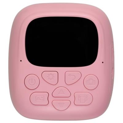 HELMER přenosná termo mini tiskárna s kamerou a fotoaparátem TP02/ 2.0" IPS/ 1200mAh/ USB-C/ Android/ iOS/ růžová