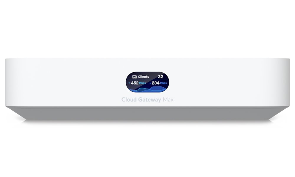Ubiquiti UniFi Cloud Gateway Max - Router, Full UniFi OS, IPS/IDS, 5x 2.5GbE, 512 GB NVMe SSD