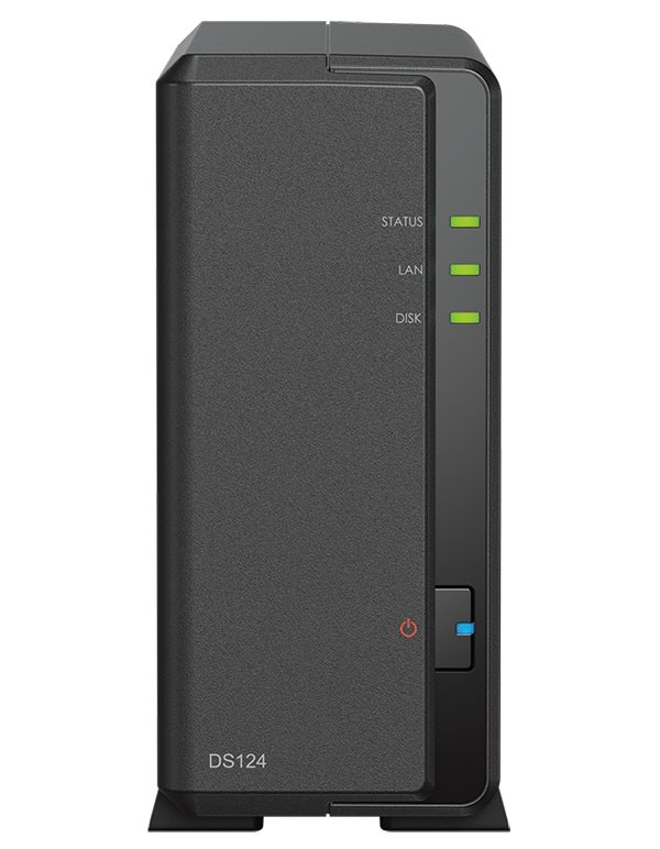 Synology DS124   1x SATA, 1GB RAM, 2x USB 3.0, 1x GbE