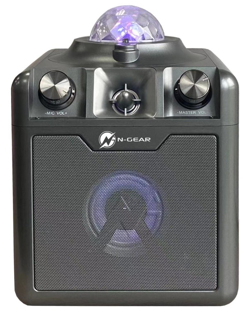 N-GEAR DISCO STAR 710SG/ BT/ 50W/ USB/ MICRO SD/ DO/Disco LED/ 2x MIC / Šedá