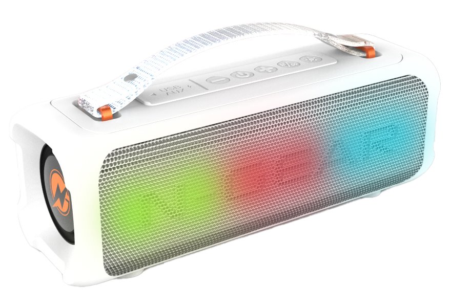 N-GEAR PARTY LET'S GO PARTY SPEAKER BLAZOOKA 703 / BT/ 100W/ USB/Disco LED/ MIC / bílý