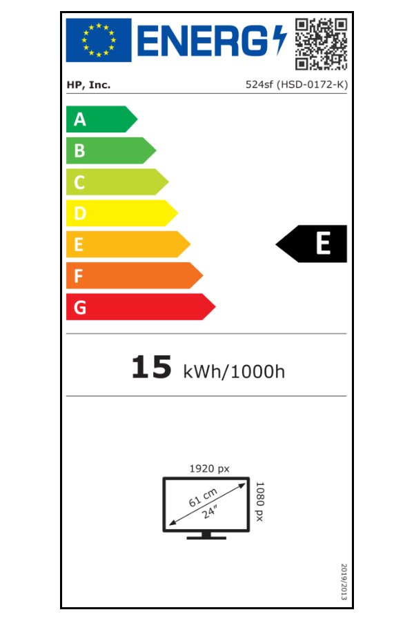 HP 524sf/ 23,8"/ 1920x1080/ IPS/ 5ms/ 300 cd/m2/ 1500:1/  VGA/ HDMI/ černo-stříbrný