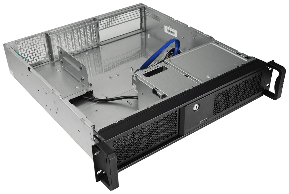 CHIEFTEC rack 19" 2U UNC-209SR-B 400W, USB 3.0, černý, s lyžinami