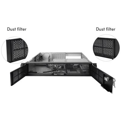 CHIEFTEC rack 19" 2U UNC-209SR-B 400W, USB 3.0, černý, s lyžinami