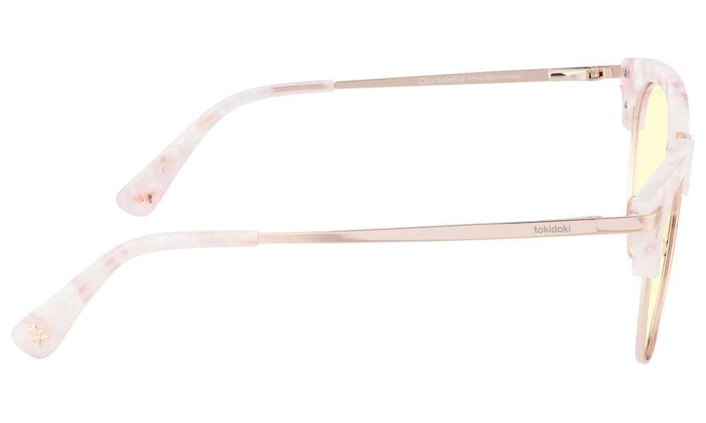 GUNNAR kancelářske/herní brýle DONUTELLA PINK SPRINKLES * jantárová skla * BLF 65 * GUNNAR focus