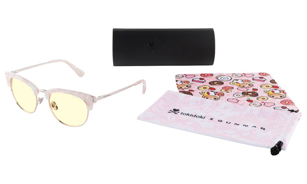 GUNNAR kancelářske/herní brýle DONUTELLA PINK SPRINKLES * jantárová skla * BLF 65 * GUNNAR focus