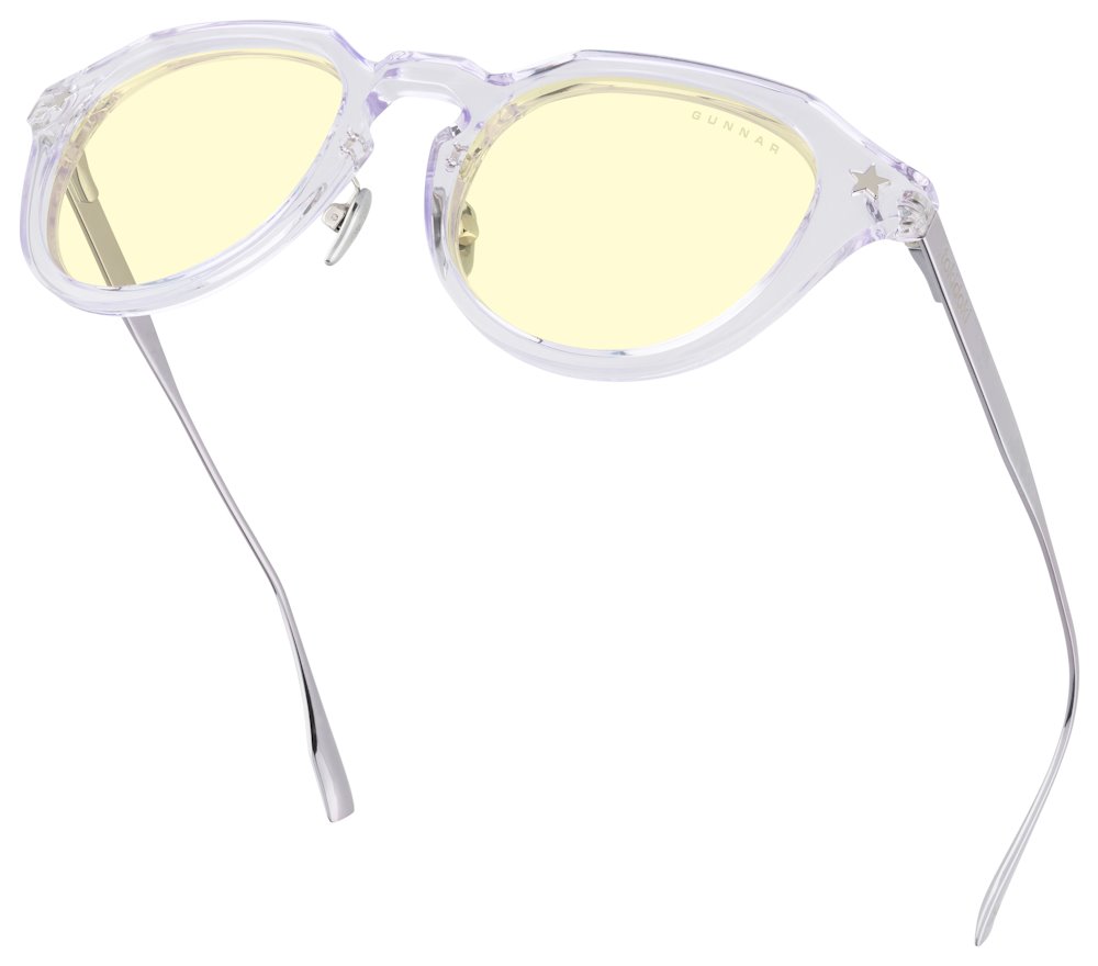 GUNNAR kancelářske/herní brýle COTTON CANDY CARNIVAL LILAC SKIES * jantárová skla * BLF 65 * GUNNAR focus