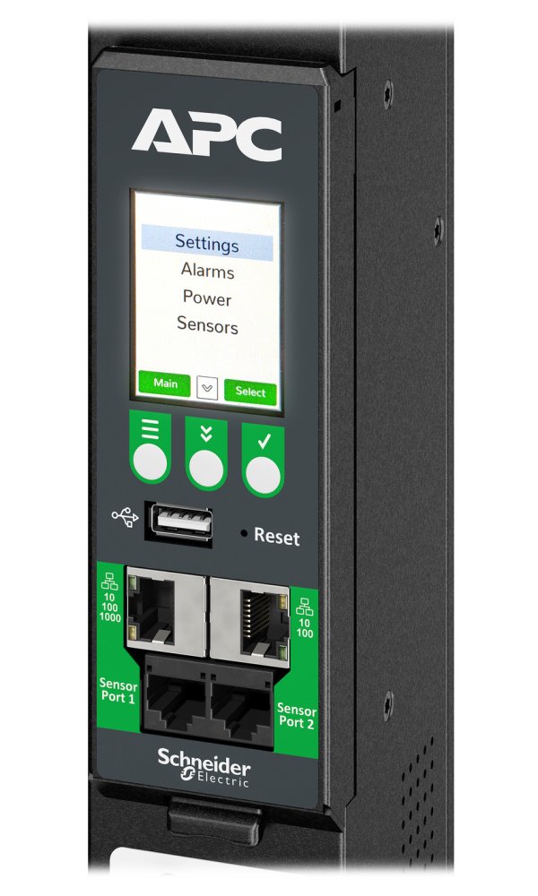 APC NetShelter Rack PDU Advanced, Metered, 3PH, 22.1kW 400V 32A or 17.3kW 415V 30A, 48 Outlets, IEC309