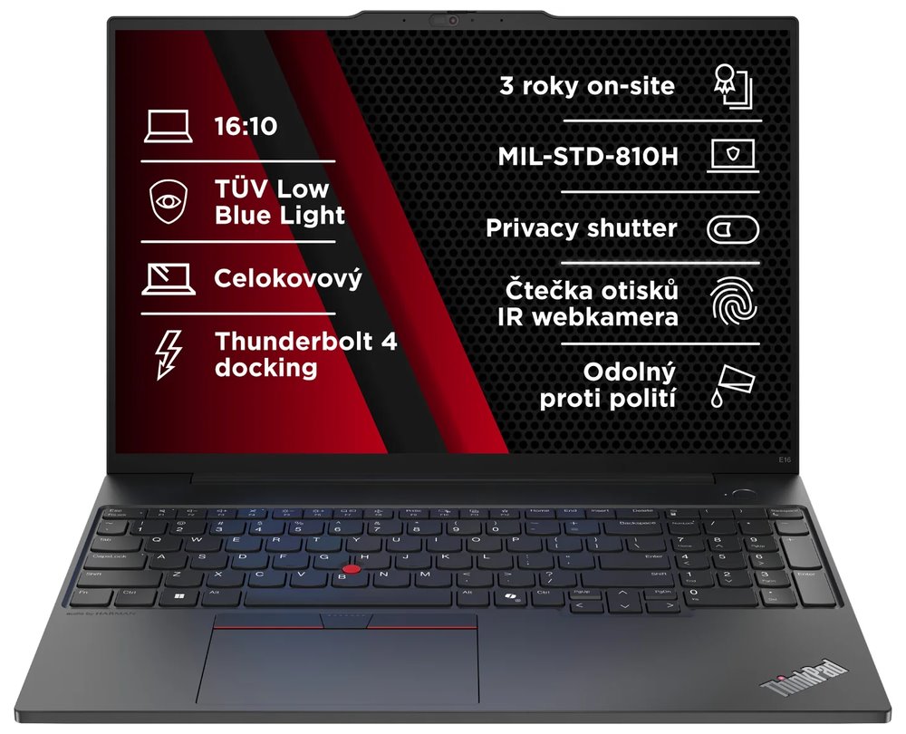 Lenovo E16 G2 i/ Ultra 5-125U/ 16GB DDR5/ 1TB SSD/ Intel Graphics/ 16"WUXGA,matný/ W11H/ černý