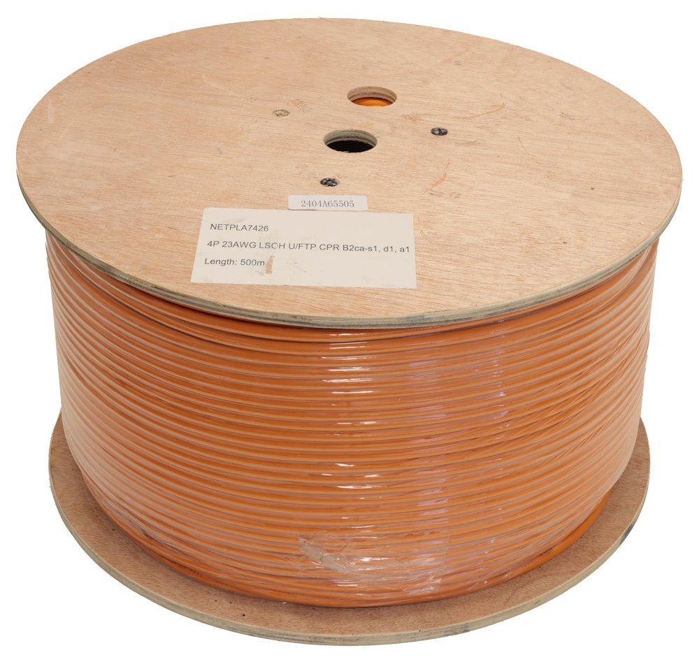 PLANET Elite kabel FTP, drát, Cat 6A, 4p, 500MHz, LS0H, stíněný každý pár, oranžový, balení 500m, B2ca-s1a,d1,a1