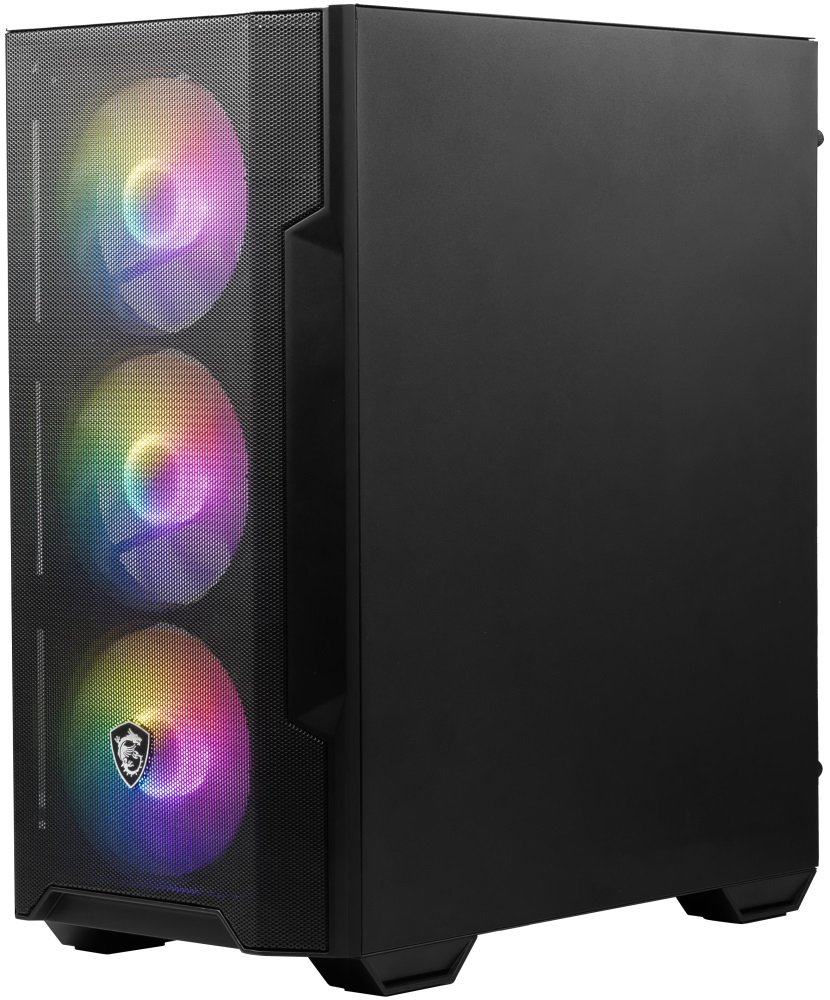 MSI skříň MAG FORGE M100R/ bez zdroje/ levé temperované sklo/ 4x 120 mm A-RGB fan/ 1x USB3.2/ černá