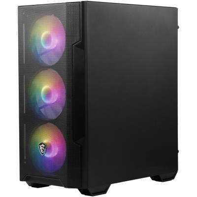 MSI skříň MAG FORGE M100R/ bez zdroje/ levé temperované sklo/ 4x 120 mm A-RGB fan/ 1x USB3.2/ černá