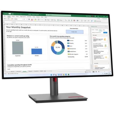 Lenovo P27q-30/ 27" IPS/ 2560x1440/ 16:9/ 350cd/m2cmd/ 1000:1 / 4ms/ HDMI/ DP/ USB/ VESA/ černý