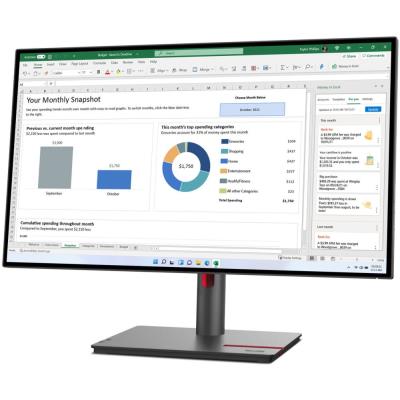 Lenovo P27q-30/ 27" IPS/ 2560x1440/ 16:9/ 350cd/m2cmd/ 1000:1 / 4ms/ HDMI/ DP/ USB/ VESA/ černý
