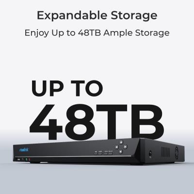 Reolink NVS36 síťový videorekordér 36 kanálů až 12MP, 1x GWAN, 4x GLAN, 3xSATA, VGA, HDMI, alarm porty, USB