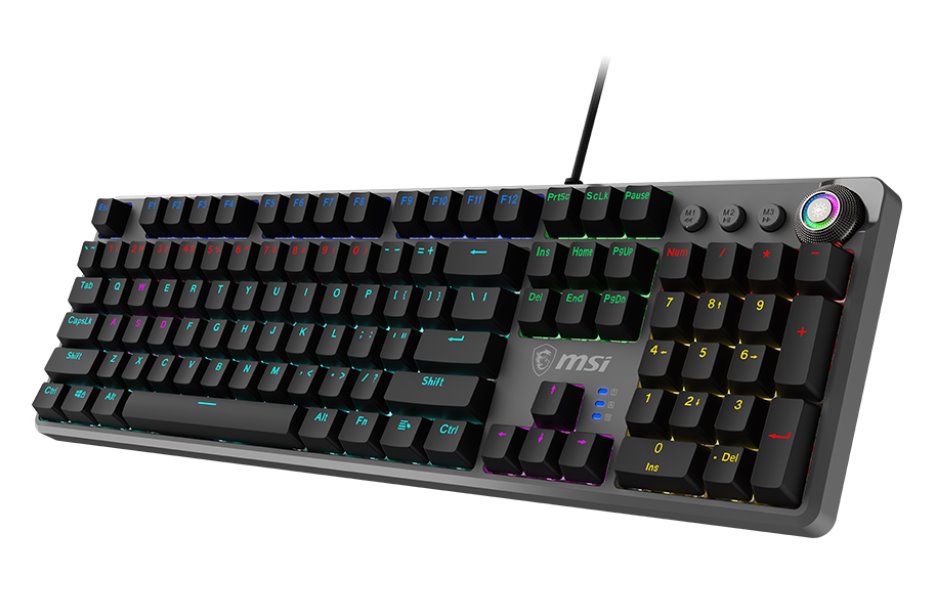 MSI herní klávesnice FORGE GK310 Red/ drátová/ mechanická/ RGB podsvícení/ USB/ CZ+SK layout