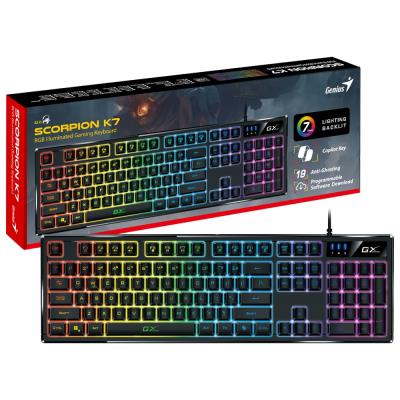 GENIUS GX GAMING Scorpion K7/ drátová/ Copilot/ RGB podsvícení/ USB/ černá/ CZ+SK layout
