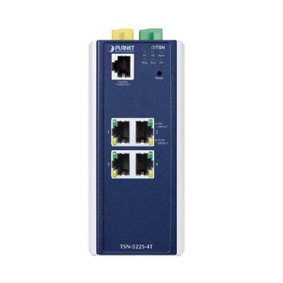 Planet TSN-5225-4T průmyslový L2+ Managed TSN switch, 4x1Gb, 1x RJ45-to-RS232, dual 9-48VDC, -40~75°C, IP30