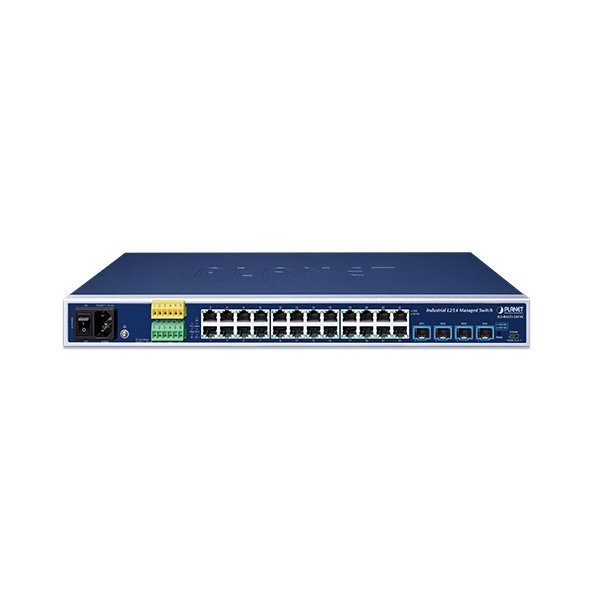 Planet IGS-R4215-24T4X průmyslový L2/L4 switch, 24x1Gb, 4x10Gb SFP+, -40~75°C, 24-60VDC, IP30, fanless