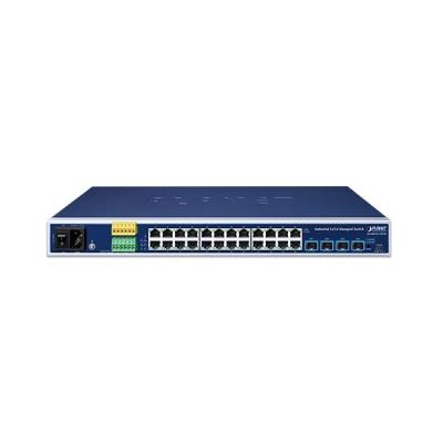 Planet IGS-R4215-24T4X průmyslový L2/L4 switch, 24x1Gb, 4x10Gb SFP+, -40~75°C, 24-60VDC, IP30, fanless
