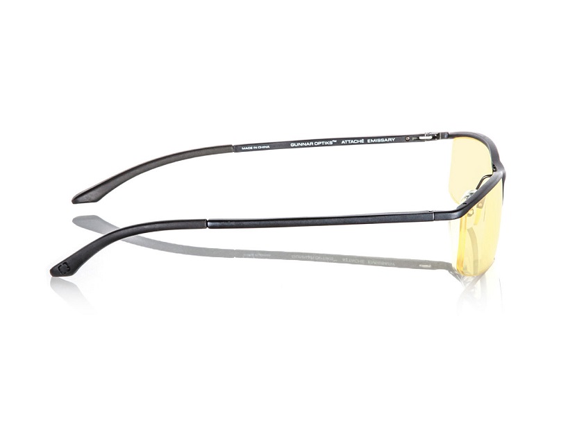 GUNNAR kancelářske/herní brýle EMISSARY ONYX * jantárová skla * BLF 65 * GUNNAR focus