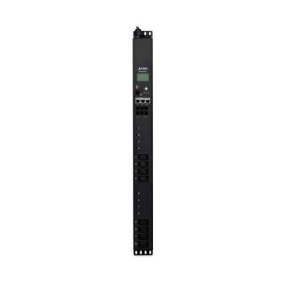 Planet IPM-08220, IP vertikální ovládání 8x zásuvek 240V/10A, 0U Rack, LED+displej, 2 kaskádové porty, port pro senzor