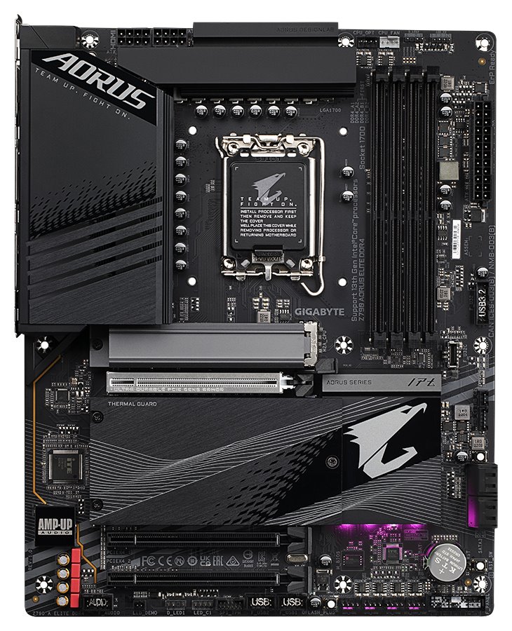 GIGABYTE Z790 AORUS ELITE DDR4 / Intel Z790 / LGA1700 / 4x DDR4 / 4x M.2 / HDMI / USB-C