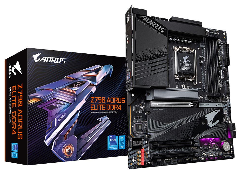 GIGABYTE Z790 AORUS ELITE DDR4 / Intel Z790 / LGA1700 / 4x DDR4 / 4x M.2 / HDMI / USB-C