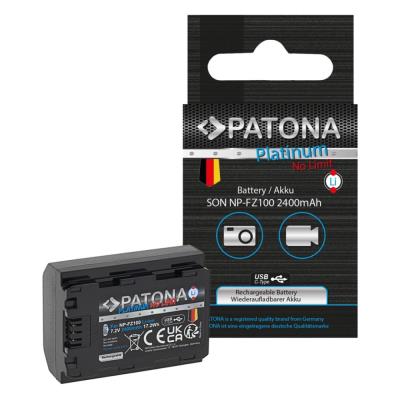 PATONA baterie pro foto Sony NP-FZ100 2400mAh Li-Ion Platinum USB-C nabíjení