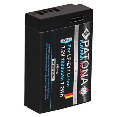 PATONA baterie pro foto Canon LP-E17 1000mAh Li-Ion Platinum USB-C nabíjení
