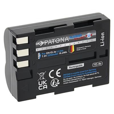 PATONA baterie pro foto Nikon EN-EL3E 2250mAh Li-Ion Platinum USB-C nabíjení