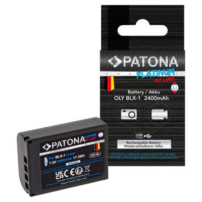 PATONA baterie pro foto Olympus BLX-1 2400mAh Li-Ion Platinum USB-C nabíjení