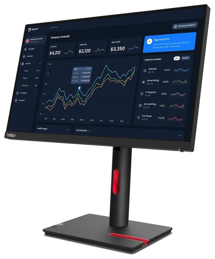 Lenovo T22i-30/ 21,5" IPS/ 1920x1080/ 16:9/ 250cd/m2cmd/ 1000:1 / 4ms/ HDMI/ DP/ VGA/ USB/ jack/ VESA/ PIVOT/ černý