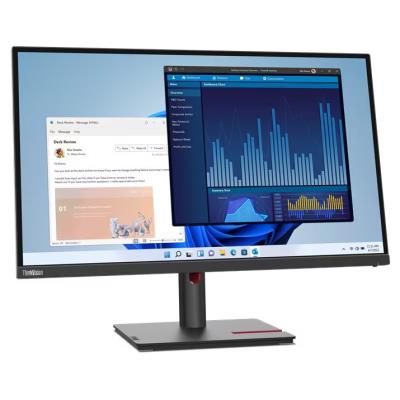 Lenovo T27p-30/ 27" IPS/ 3840x2160/ 16:9/ 350cd/m2cmd/ 1300:1 / 4ms/ HDMI/ DP/ USB/ RJ45/ jack/ VESA/ PIVOT/ černý