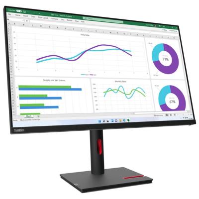 Lenovo T32h-30/ 31,5" IPS/ 2560x1440/ 16:9/ 350cd/m2cmd/ 1000:1 / 4ms/ HDMI/ DP/ USB/ RJ45/ VESA/ PIVOT/ černý