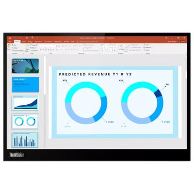 Lenovo ThinkVision M14d/ 14" IPS/ 2240x1400/ 16:10/ 300cd/m2cmd/ 1500:1 / 6ms/ USB/ VESA/ černý