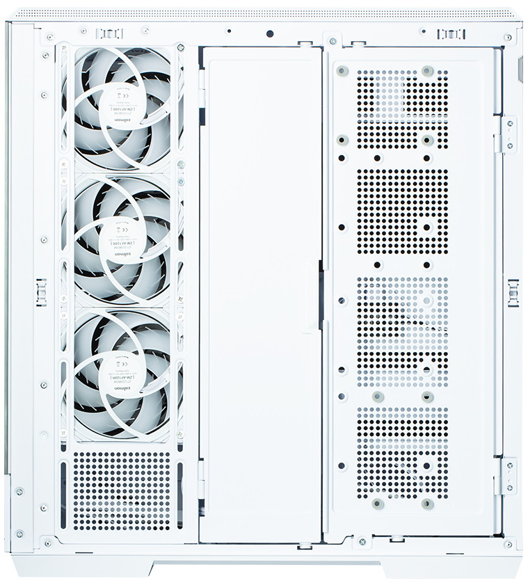 Zalman skříň P50 DS / Middle Tower / 4x120mm ARGB fan / 2x USB 3.0 / USB-C / panoramatická / bílá