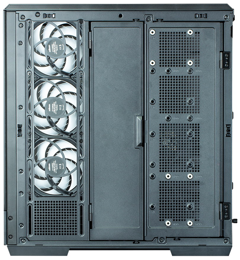 Zalman skříň P50 DS / Middle Tower / 4x120mm ARGB fan / 2x USB 3.0 / USB-C / panoramatická / černá