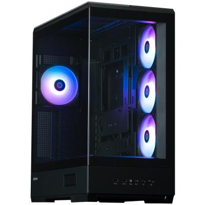 Zalman skříň P50 DS / Middle Tower / 4x120mm ARGB fan / 2x USB 3.0 / USB-C / panoramatická / černá