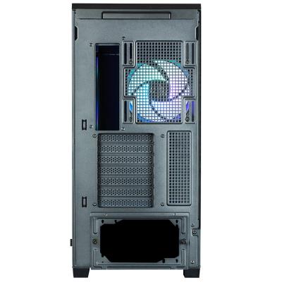 Zalman skříň P50 DS / Middle Tower / 4x120mm ARGB fan / 2x USB 3.0 / USB-C / panoramatická / černá