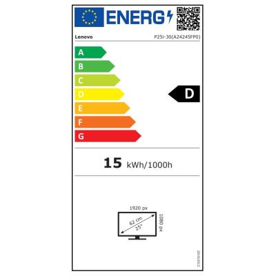 Lenovo P25i-30/ 24,5" IPS/ 1920x1080/ 16:9/ 250cd/m2cmd/ 1300:1 / 4ms/ HDMI/ DP/ VGA/ USB/ VESA/ PIVOT/ černý