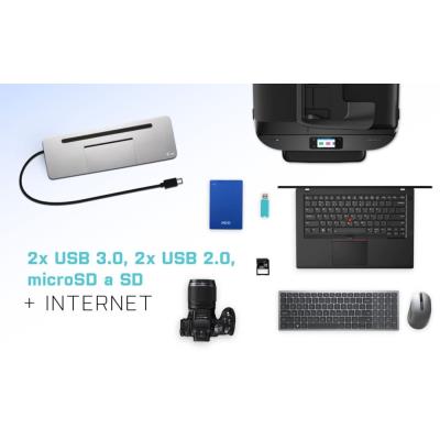 i-tec dokovací stanice USB-C Metal Ergonomic 4K 3x Display, Power Delivery 85W + univerzální nabíječka 100W (bundle)