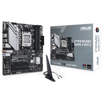 ASUS PRIME B650M-A WIFI II  / B650 / AM5 / 4x DDR5 / M.2 / HDMI / DP / D-Sub / Wi-Fi / mATX