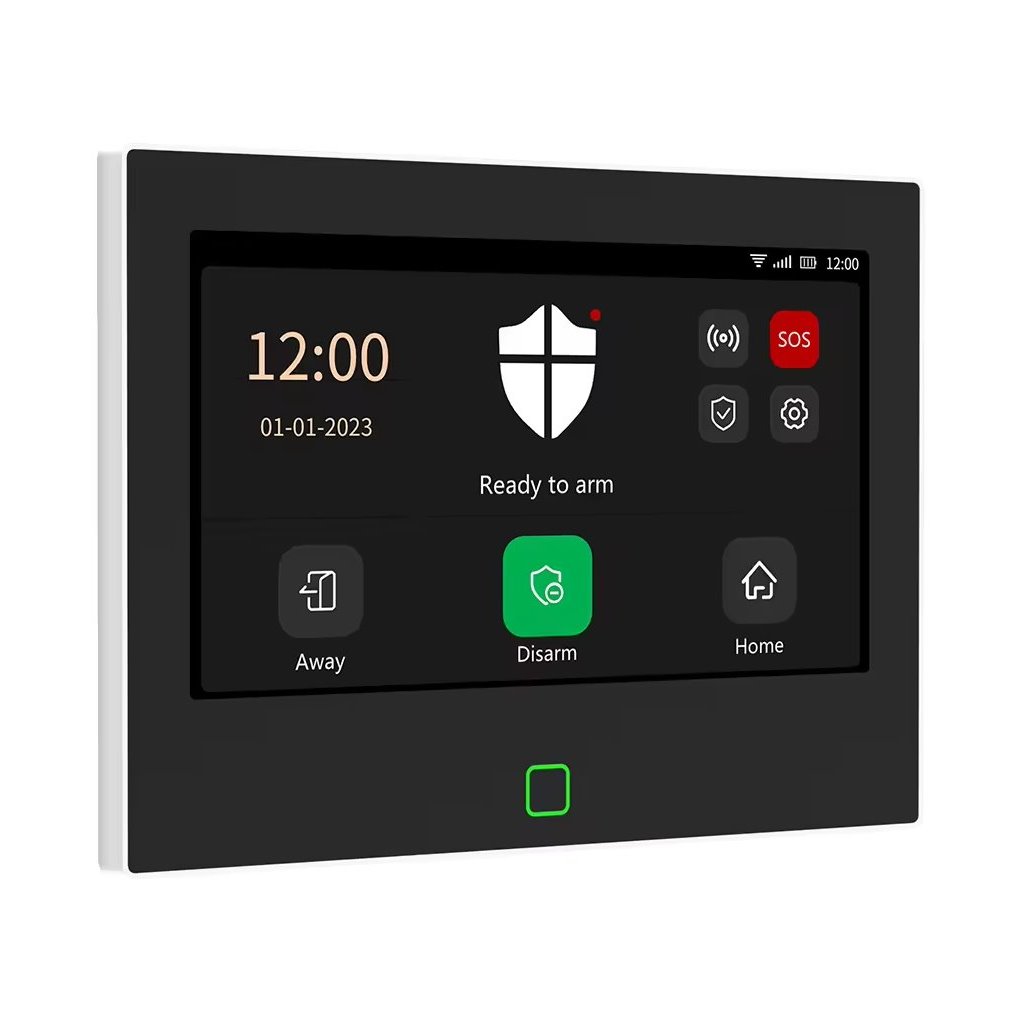 Xtend Home alarmový set, jednotka 7", 2x pohyb čidlo, 2x dveřní čidlo, 4x dálkové ovládání, 1x kouř čidlo, Tuya