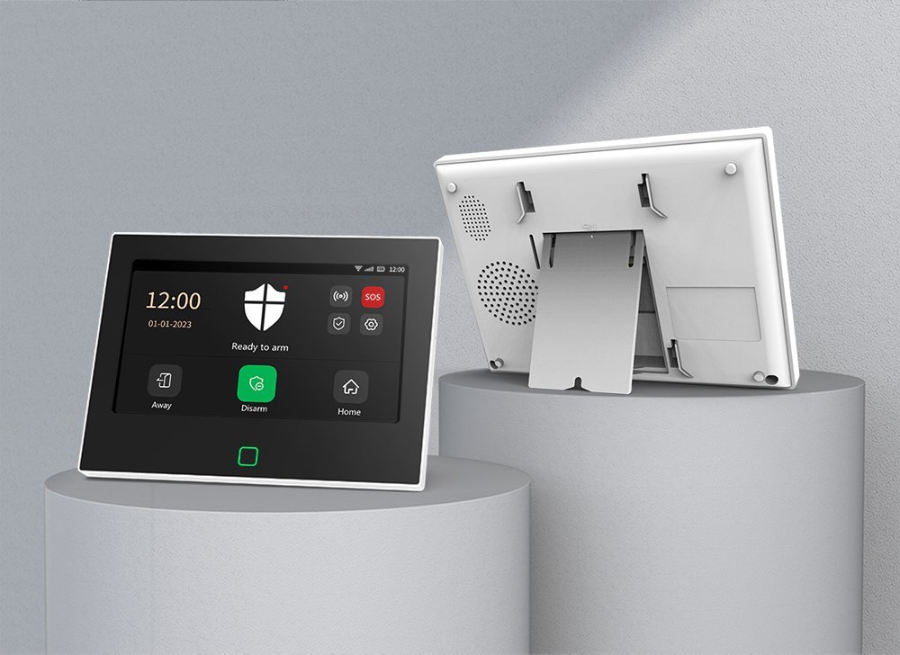 Xtend Home alarmový set, jednotka 7", 2x pohyb čidlo, 2x dveřní čidlo, 4x dálkové ovládání, 1x kouř čidlo, Tuya